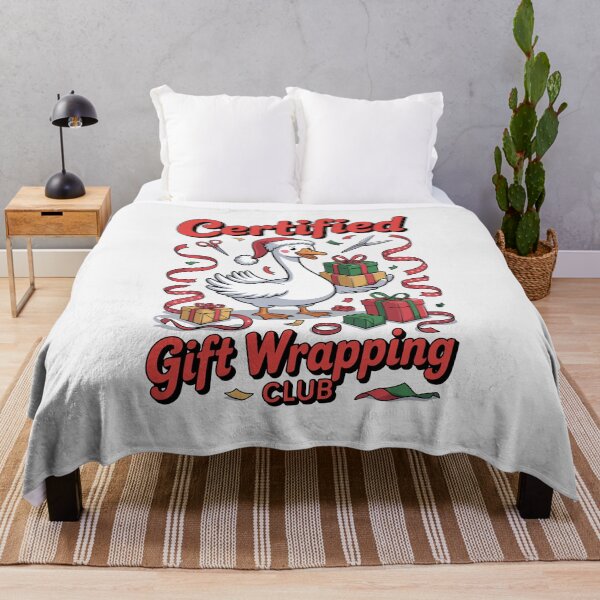 Item preview, Certified Gift Wrapping Club Funny Christmas Goose Design designed and sold by Betsytiptoe.
