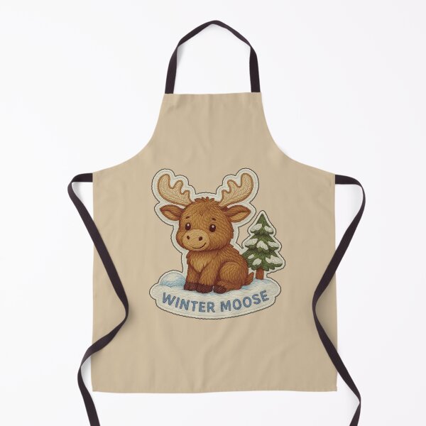 Item preview, Winter Animal Embroidery – Cute Moose Free Form Sticker Design designed and sold by Nuist25.