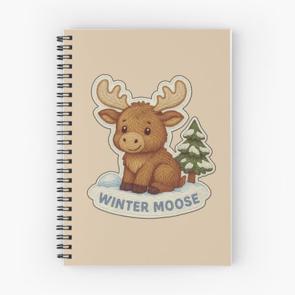 Item preview, Winter Animal Embroidery – Cute Moose Free Form Sticker Design designed and sold by Nuist25.