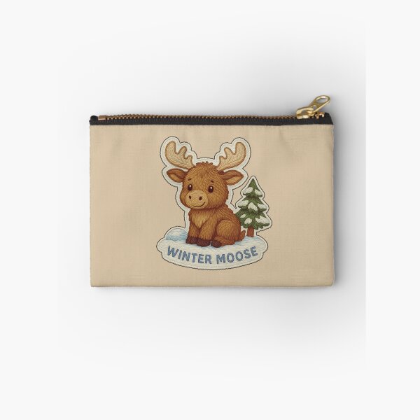 Item preview, Winter Animal Embroidery – Cute Moose Free Form Sticker Design designed and sold by Nuist25.
