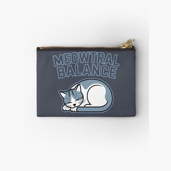 Item preview, Meowtral Balance – Gray and White Cat Calm Vibes designed and sold by HolisticFurArt.