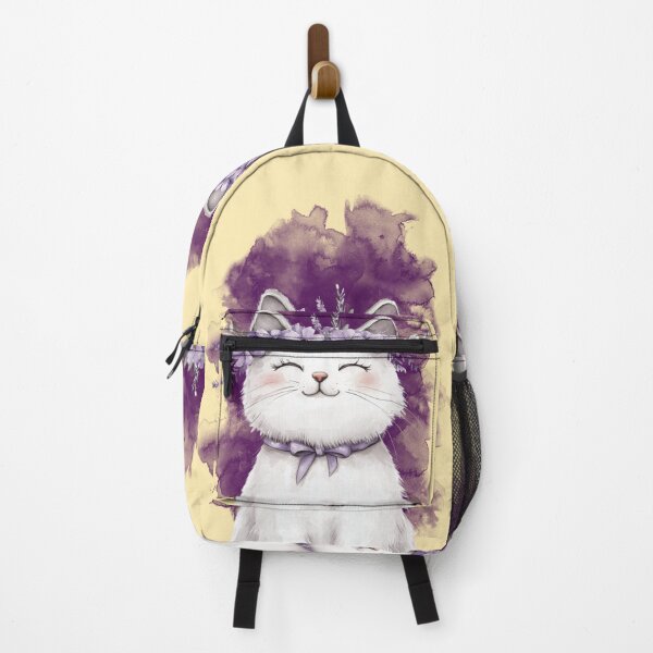 Item preview, Lavender Cat I | Smiling Kitty Botanical Art designed and sold by Plantinum.
