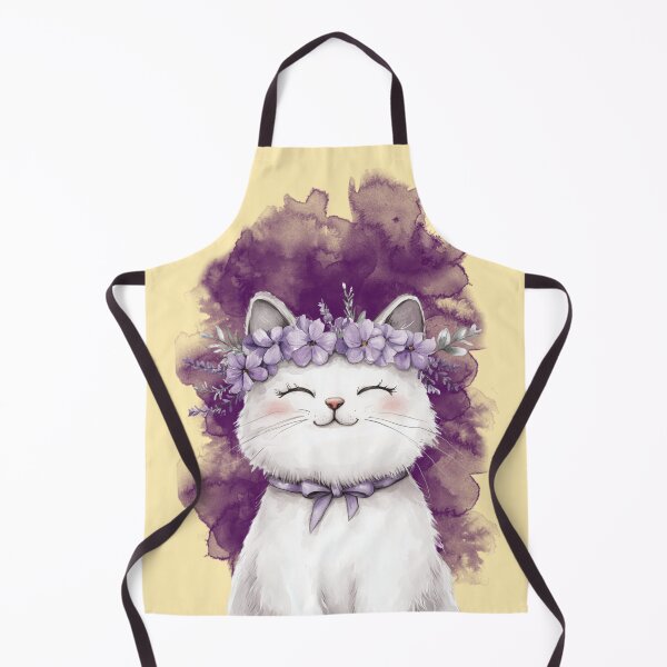 Item preview, Lavender Cat I | Smiling Kitty Botanical Art designed and sold by Plantinum.