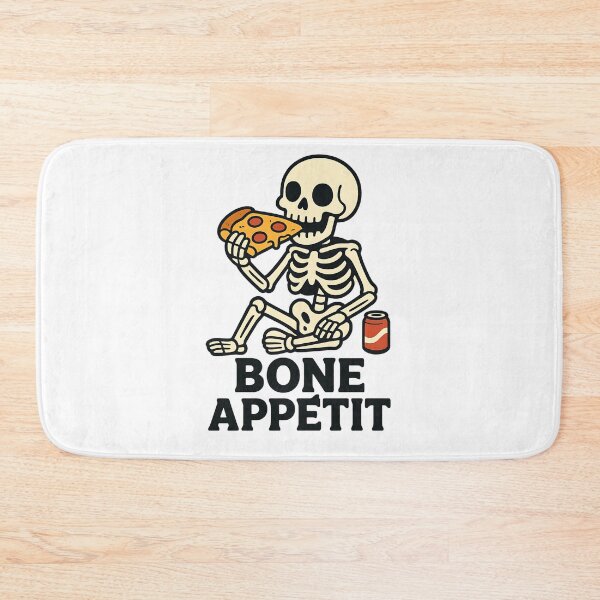 Item preview, Bone Appétit Funny Skeleton Pizza Halloween Design designed and sold by Sitred123.