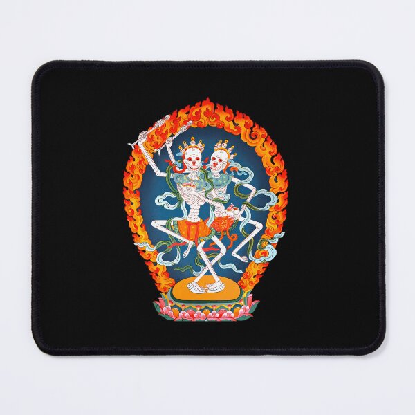 Item preview, Citipati Tibetan Buddhist Thangka - Dancing Skeletons - designed and sold by tmundgjndn58.
