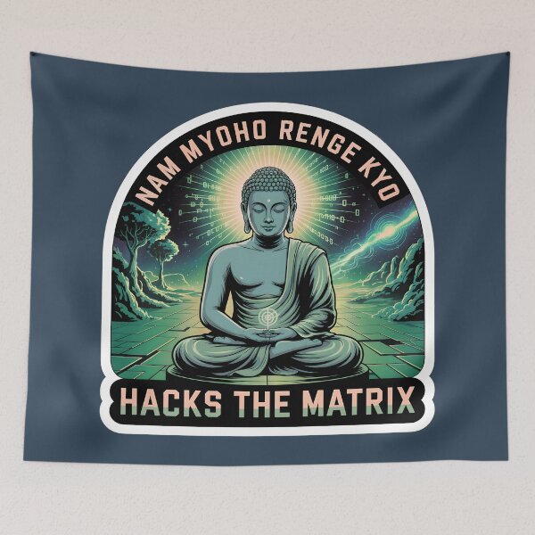 Item preview, Buddha Hacking the Matrix Spiritual Artwork designed and sold by WatchesAndMore.