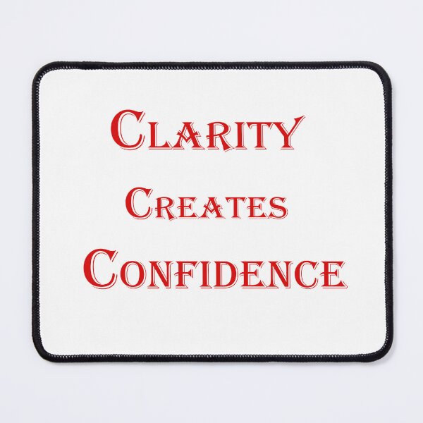 Item preview, Clarity Creates Confidence – Motivational Quote Design designed and sold by ArtNestVerse.