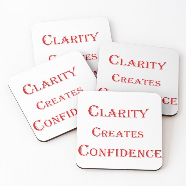 Item preview, Clarity Creates Confidence – Motivational Quote Design designed and sold by ArtNestVerse.