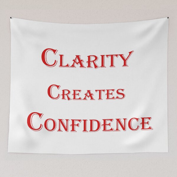 Item preview, Clarity Creates Confidence – Motivational Quote Design designed and sold by ArtNestVerse.