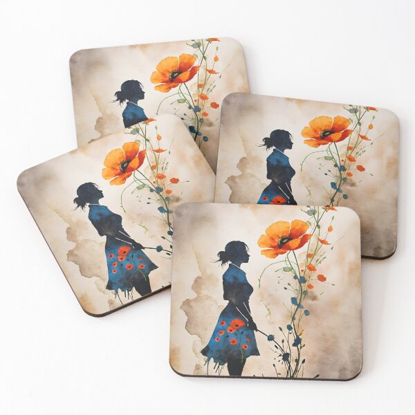 Item preview, Woman and Poppies, Ai Generated Art  designed and sold by ACC .
