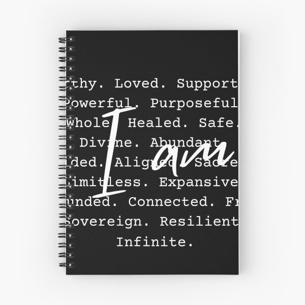Item preview, I Am Affirmations Spiritual Minimalist Text Design designed and sold by VisualAwakeningArt.