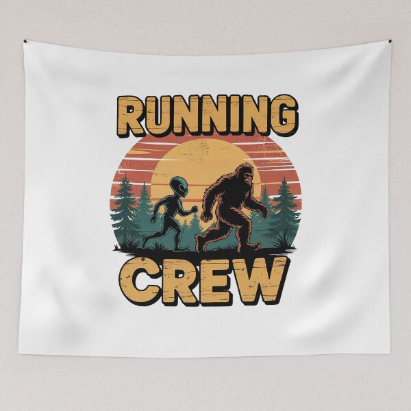Item preview, The Running Crew – Alien and Bigfoot Running Graphic designed and sold by JoeZigns81.