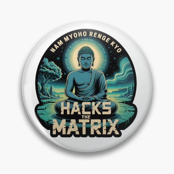 Item preview, Cyber Enlightenment Buddha Hacks the Matrix designed and sold by WatchesAndMore.