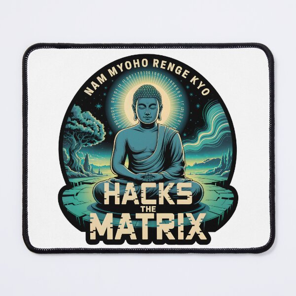 Item preview, Cyber Enlightenment Buddha Hacks the Matrix designed and sold by WatchesAndMore.