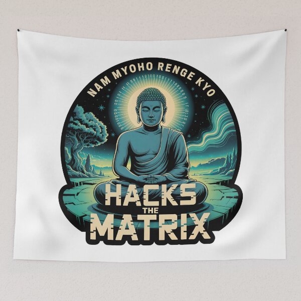 Item preview, Cyber Enlightenment Buddha Hacks the Matrix designed and sold by WatchesAndMore.