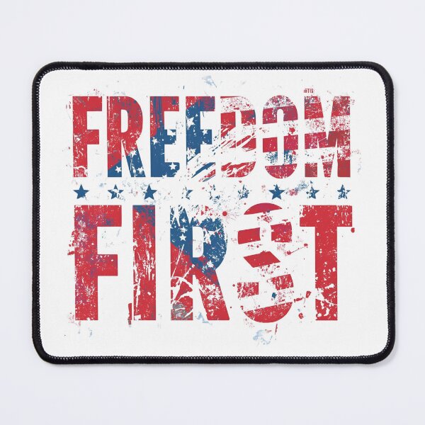 Item preview, Freedom First | Grunge Splatter American Flag Streetwear Design designed and sold by Lunaria Arts.
