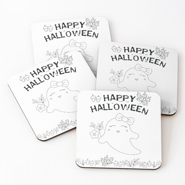 Item preview, happy Halloween spooky cute ghost in fall coloring kid activity designed and sold by storieslanguage.