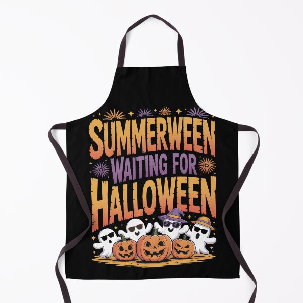 Item preview, Summerween Waiting for Halloween Funny Ghosts and Pumpkins designed and sold by SkymarArt.