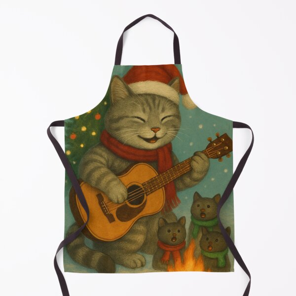 Item preview, Christmas Cat Guitar Winter Snowflake Carol designed and sold by JediKittenWars.