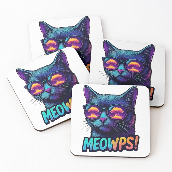 Item preview, MEOWPS! Neon Cat Sunglasses Explosion | Colorful VLF Design designed and sold by VitalLifeForce.