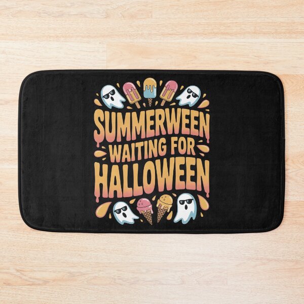 Item preview, Summerween Waiting for Halloween Funny Ghosts with Ice Cream designed and sold by SkymarArt.