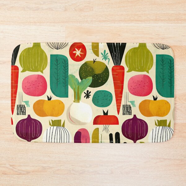 Item preview, Colorful Veggie Pattern– Fun All Over Print with Tomatoes, Carrots & Peppers, Farm Fresh Aesthetic designed and sold by Kybruno's Creations.