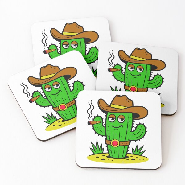 Item preview, Cowboy Cactus Smoking Cigar Funny Western Desert Cartoon Design designed and sold by styleonestaa.