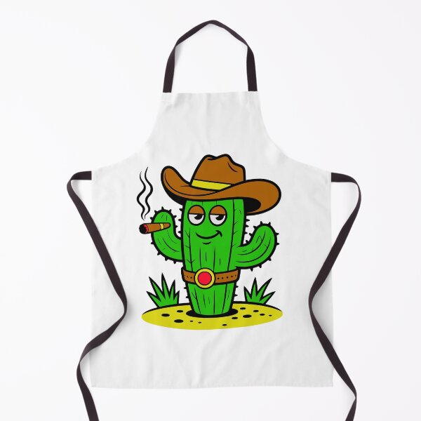 Item preview, Cowboy Cactus Smoking Cigar Funny Western Desert Cartoon Design designed and sold by styleonestaa.