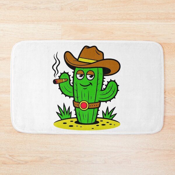 Item preview, Cowboy Cactus Smoking Cigar Funny Western Desert Cartoon Design designed and sold by styleonestaa.