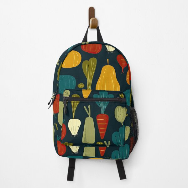 Item preview, Colorful Veggie Pattern– Fun All Over Print with Tomatoes, Carrots & Peppers designed and sold by Kybruno's Creations.