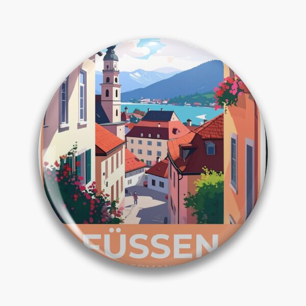 Item preview, Füssen Germany Sticker  designed and sold by TulipaGraphics.