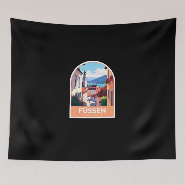 Item preview, Füssen Germany Sticker  designed and sold by TulipaGraphics.