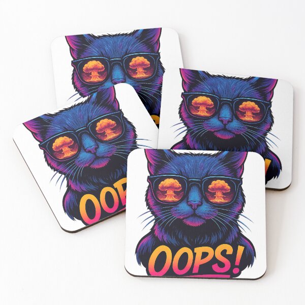 Item preview, OOPS! Retro Cat Sunglasses Explosion | Vintage Comic Style VLF designed and sold by VitalLifeForce.