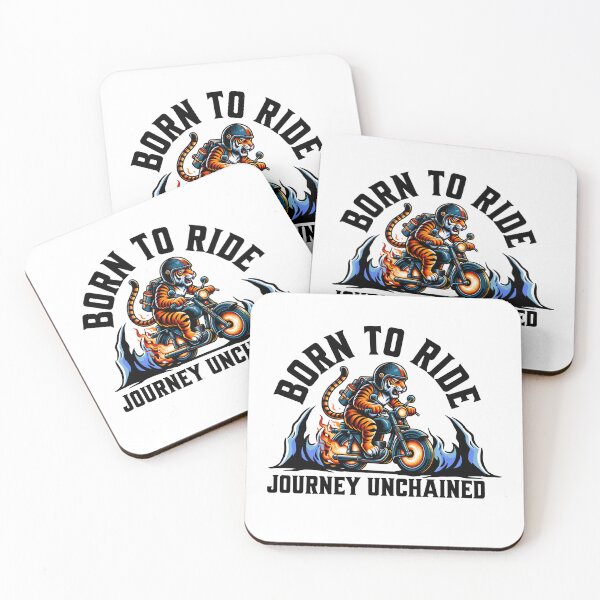 Item preview, Born to Ride Journey Unchained – Tiger Motorcycle Rider Biker Design” designed and sold by Graphic Botique.