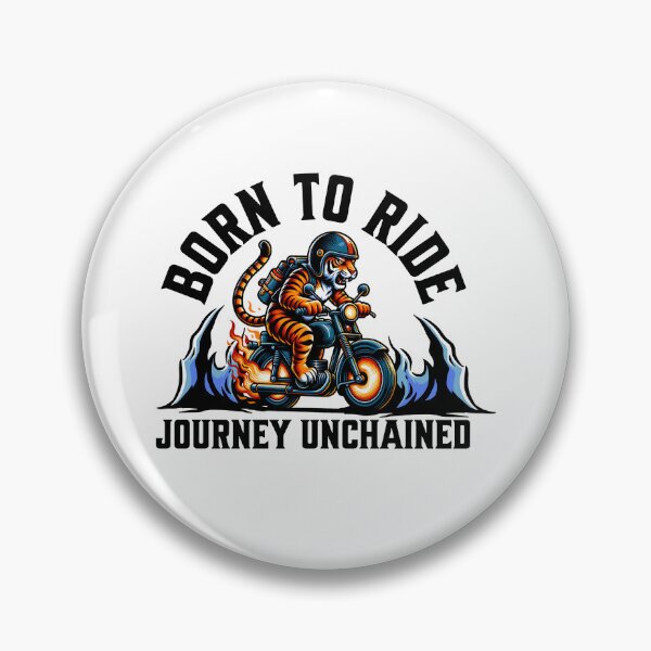 Item preview, Born to Ride Journey Unchained – Tiger Motorcycle Rider Biker Design” designed and sold by Graphic Botique.