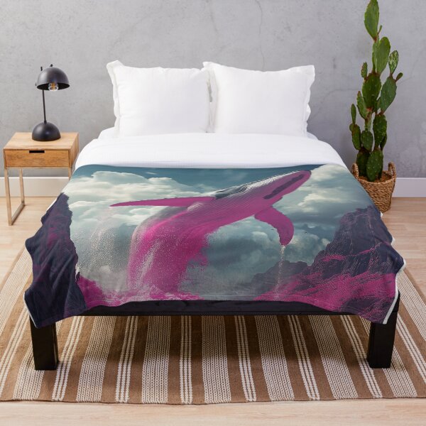 Item preview, Pink Whale in Mountain Landscape designed and sold by davidonstudio.