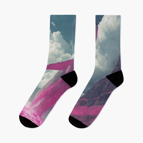 Item preview, Pink Whale in Mountain Landscape designed and sold by davidonstudio.