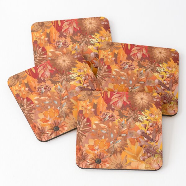 Item preview, Autumn Glow Floral Collage designed and sold by Fantacaroo Designs.
