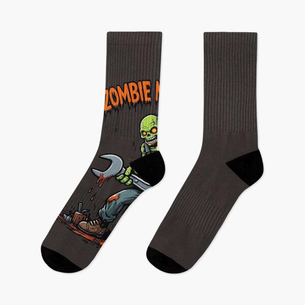 Item preview, Humorous Halloween Zombie with Wrench Cartoon designed and sold by arceeddesign.