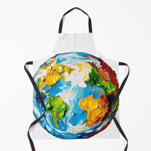 Item preview, Colorful Earth Painting – Abstract Planet Art designed and sold by DesignArtist.ia.