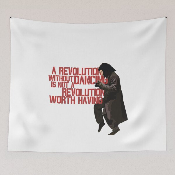 Item preview, A revolution without dancing is not a revolution worth having, V for Vendetta as Vincent from Pulp Fiction designed and sold by theartsclubshop.