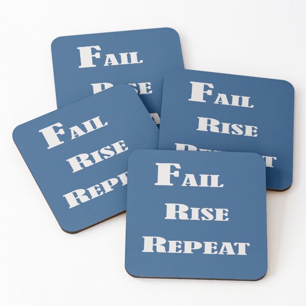 Item preview, Fail Rise Repeat – Motivational Quote Design designed and sold by ArtNestVerse.