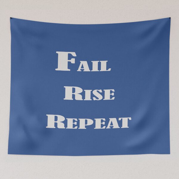 Item preview, Fail Rise Repeat – Motivational Quote Design designed and sold by ArtNestVerse.