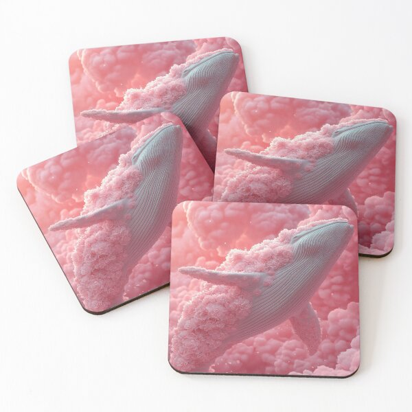 Item preview, Floral Whale in Pink Clouds designed and sold by davidonstudio.