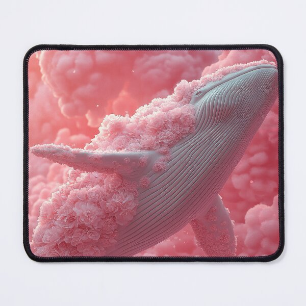 Item preview, Floral Whale in Pink Clouds designed and sold by davidonstudio.