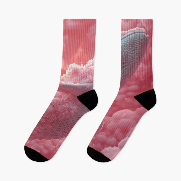 Item preview, Floral Whale in Pink Clouds designed and sold by davidonstudio.