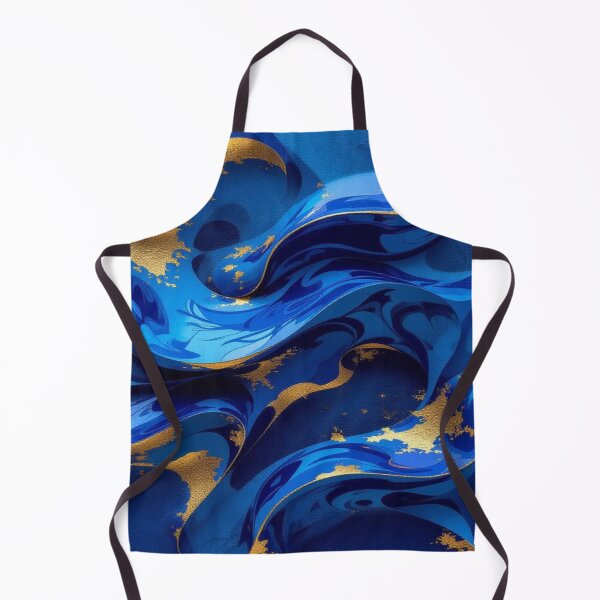 Artikelvorschau, Blue Vortex – Flowing Elegance in Gold and Deep Ocean Tones entworfen und verkauft von FotoworldEdel.