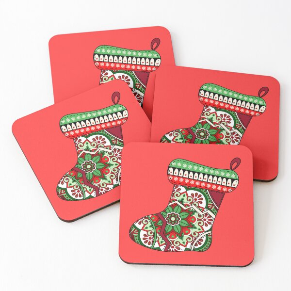 Item preview, Christmas red cute stocking filler cozy joy happy holiday vibes designed and sold by DivineMandala.