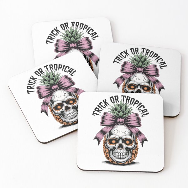 Item preview, Pineapple Skull with Violet Bow Tropical Goth Fusion Art designed and sold by Betsytiptoe.
