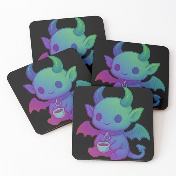 Item preview, Kawaii Demon with Coffee designed and sold by Jen-stuffs.
